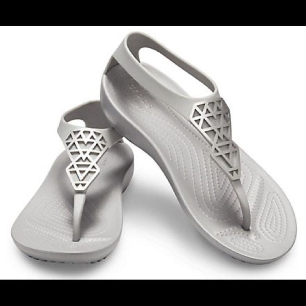 CROCS WOMEN'S FLIP FLOP SANDAL SERENA EMBELLISH 10 women’s